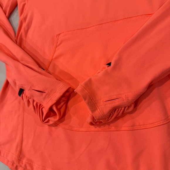 Nike DriFIT Running VNeck Long Sleeve Pullover Hoodie Womens Medium Coral Orange - Picture 5 of 12